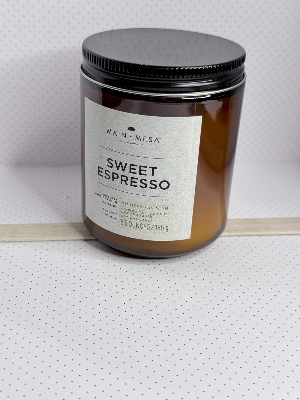 Sweet Espresso Scented Candle - Amber